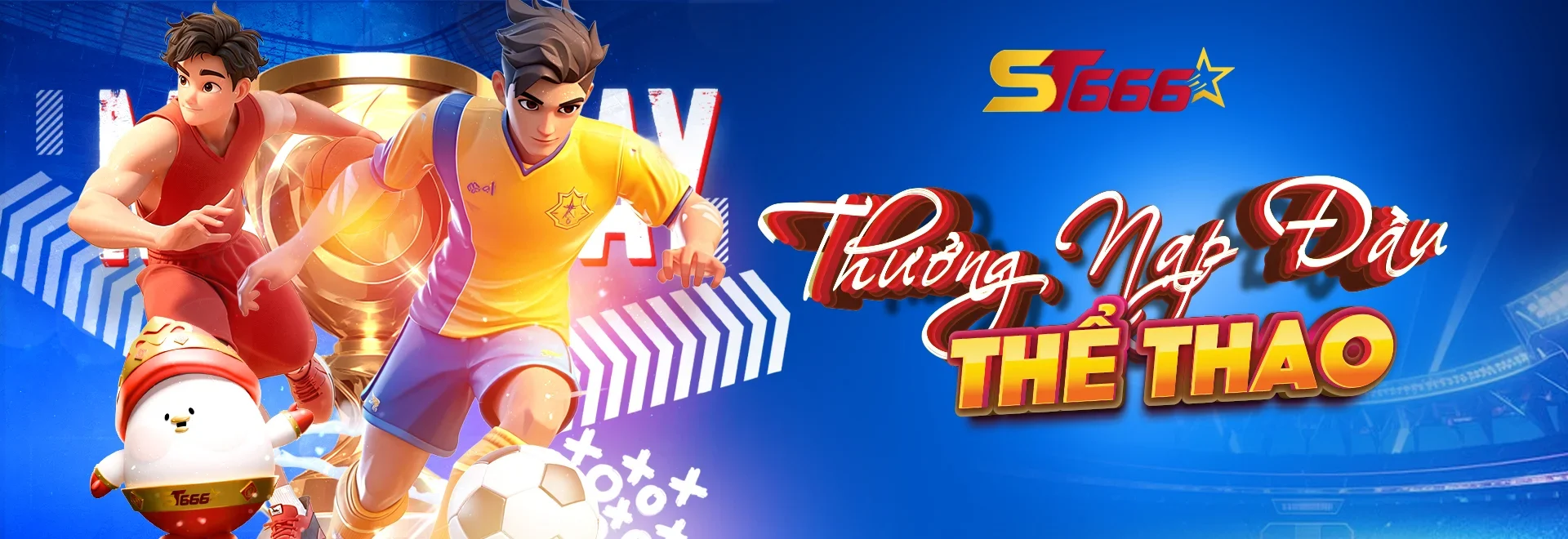 Thưởng nạp đầu thể thao ST666, ưu đãi thể thao cho thành viên mới